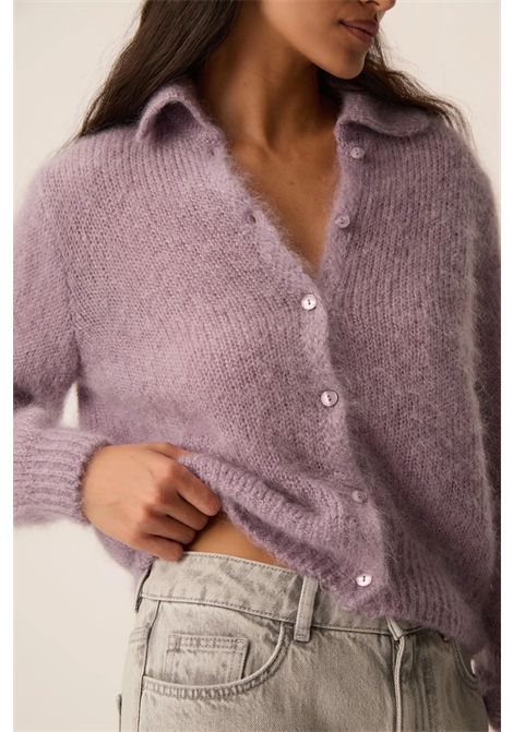 Des Petits Hauts Women's Chloe Chardon Pastel Purple Kid Mohair Cardigan Des Petits Hauts |  | 1H26002603270